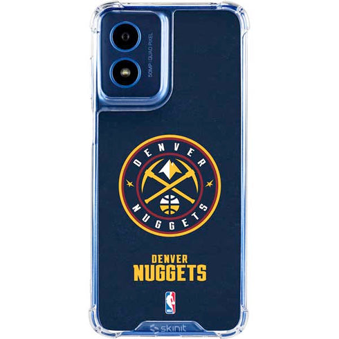 NBA Denver Nuggets Distressed Moto G 5G (2024) Clear Case