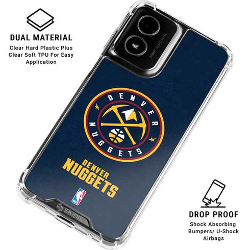 NBA Denver Nuggets Distressed Moto G Power 5G (2024) Clear Case