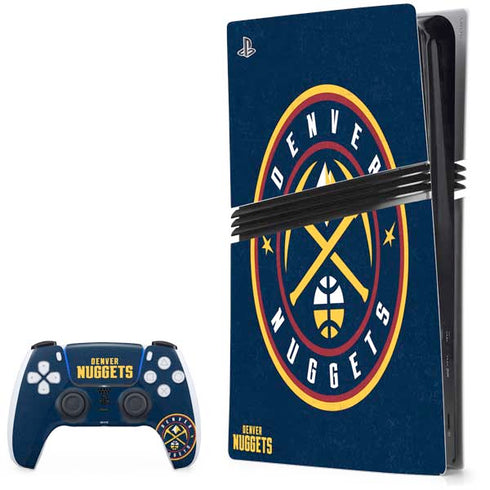 NBA Denver Nuggets Distressed PS5 Pro Bundle Skin