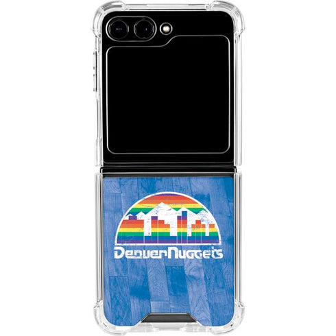 NBA Denver Nuggets Hardwood Classics Galaxy Z Flip6 Clear Case