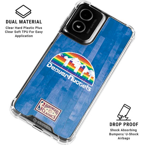 NBA Denver Nuggets Hardwood Classics Moto G Power 5G (2024) Clear Case