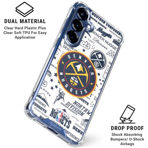 NBA Denver Nuggets Historic Blast Galaxy S25 Plus Clear Case