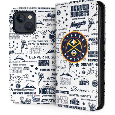 NBA Denver Nuggets Historic Blast iPhone 15 Plus Folio Case