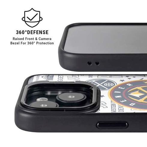 NBA Denver Nuggets Historic Blast iPhone 15 Plus Kickstand Case