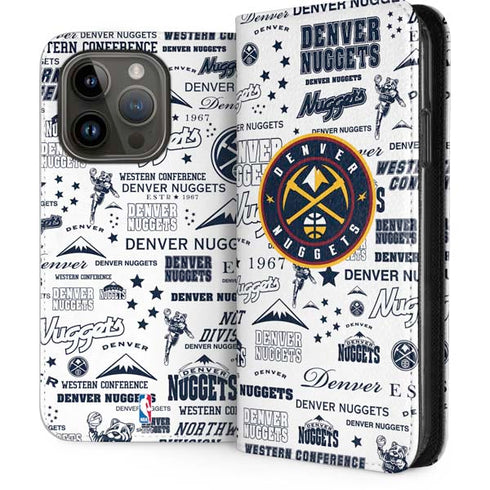 NBA Denver Nuggets Historic Blast iPhone 15 Pro Folio Case