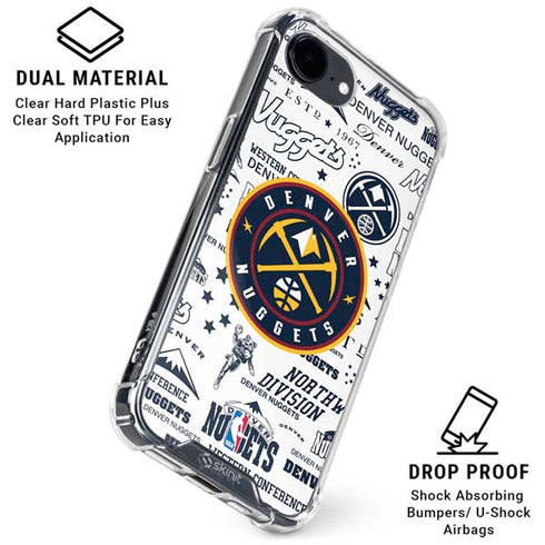 NBA Denver Nuggets Historic Blast iPhone 16e Clear Case