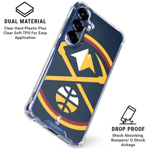 NBA Denver Nuggets Large Logo Galaxy S25 FE Clear Case