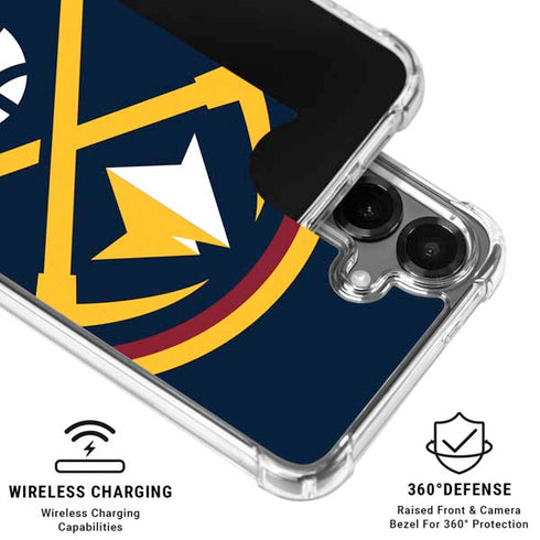 NBA Denver Nuggets Large Logo Galaxy S26 Clear Case