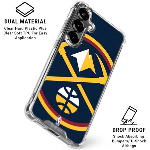 NBA Denver Nuggets Large Logo Galaxy S26 Clear Case