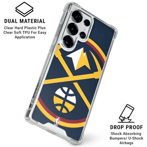 NBA Denver Nuggets Large Logo Galaxy S26 Ultra Clear Case