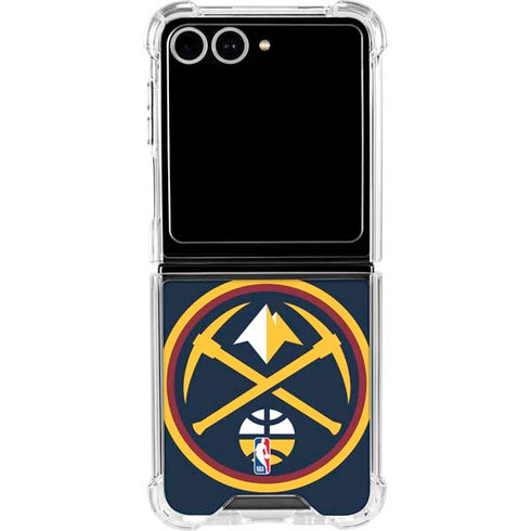 NBA Denver Nuggets Large Logo Galaxy Z Flip7 Clear Case