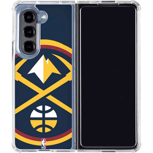 NBA Denver Nuggets Large Logo Galaxy Z Fold5 5G Clear Case