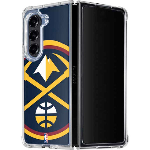 NBA Denver Nuggets Large Logo Galaxy Z Fold5 5G Clear Case