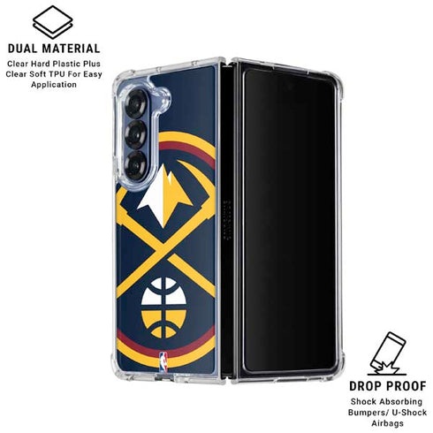 NBA Denver Nuggets Large Logo Galaxy Z Fold6 Clear Case