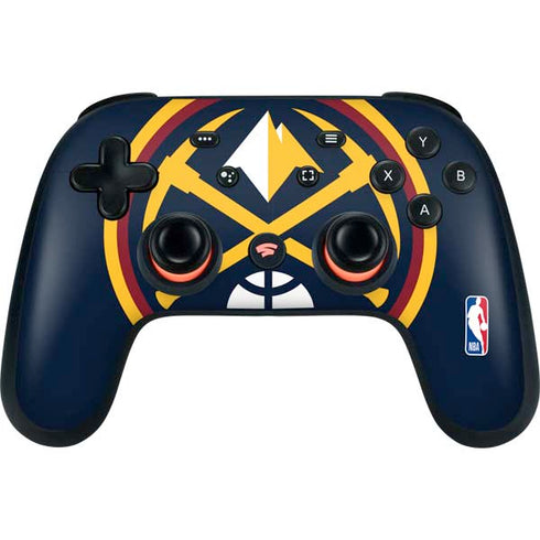 NBA Denver Nuggets Large Logo Google Stadia Controller Skin