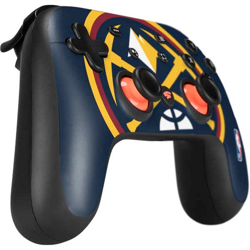 NBA Denver Nuggets Large Logo Google Stadia Controller Skin