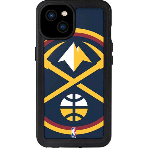 NBA Denver Nuggets Large Logo iPhone 15 Plus Waterproof Case