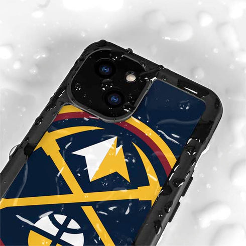 NBA Denver Nuggets Large Logo iPhone 15 Plus Waterproof Case