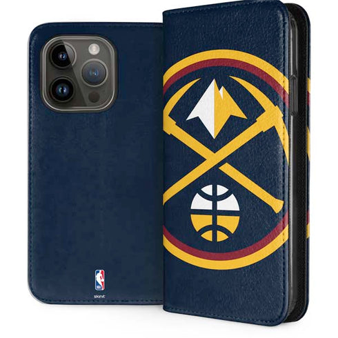 NBA Denver Nuggets Large Logo iPhone 15 Pro Folio Case
