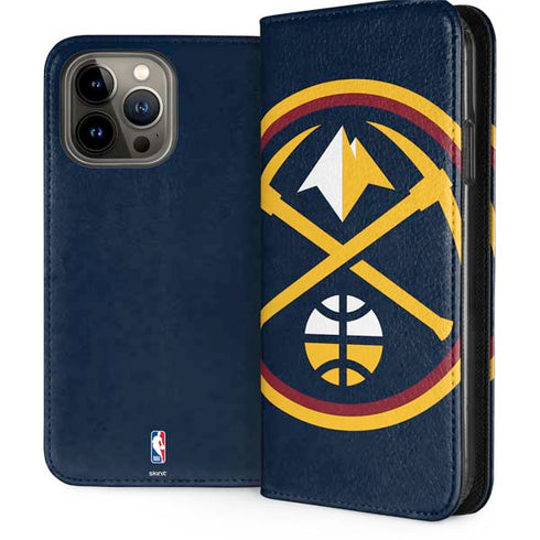 NBA Denver Nuggets Large Logo iPhone 15 Pro Max Folio Case