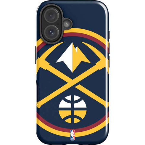 NBA Denver Nuggets Large Logo iPhone 16 Impact Case