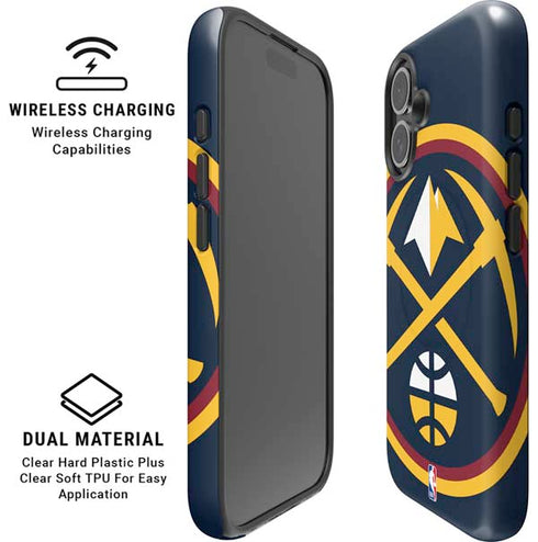 NBA Denver Nuggets Large Logo iPhone 16 Magsafe Impact Case