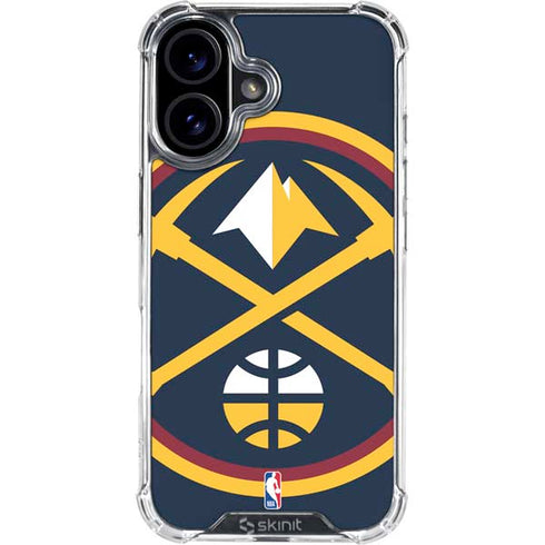 NBA Denver Nuggets Large Logo iPhone 16 Plus Clear Case