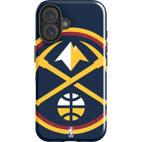 NBA Denver Nuggets Large Logo iPhone 16 Plus Impact Case