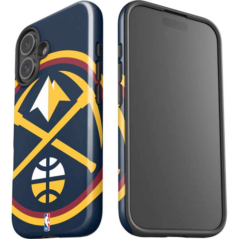 NBA Denver Nuggets Large Logo iPhone 16 Plus Impact Case