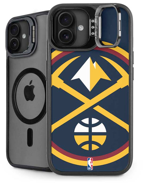 NBA Denver Nuggets Large Logo iPhone 16 Plus Kickstand Case