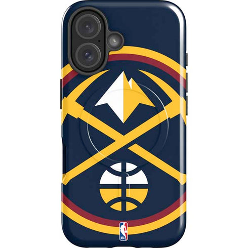 NBA Denver Nuggets Large Logo iPhone 16 Plus Magsafe Impact Case