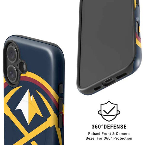 NBA Denver Nuggets Large Logo iPhone 16 Plus Magsafe Impact Case