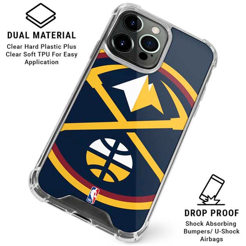 NBA Denver Nuggets Large Logo iPhone 16 Pro Clear Case