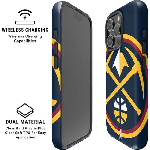 NBA Denver Nuggets Large Logo iPhone 16 Pro Max Magsafe Impact Case
