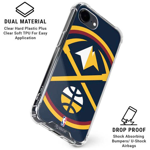 NBA Denver Nuggets Large Logo iPhone 16e Clear Case