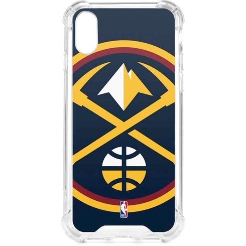 NBA Denver Nuggets Large Logo iPhone XS Clear Case