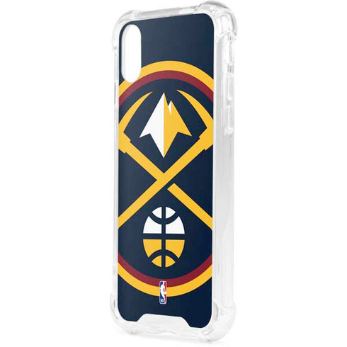 NBA Denver Nuggets Large Logo iPhone XS Clear Case