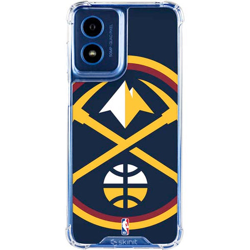 NBA Denver Nuggets Large Logo Moto G 5G (2024) Clear Case