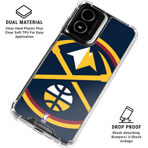 NBA Denver Nuggets Large Logo Moto G Power 5G (2024) Clear Case