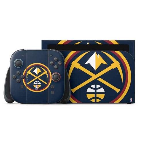 NBA Denver Nuggets Large Logo Nintendo Switch 2 (2025) with Joy-Con Skin