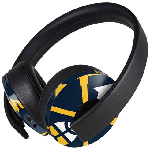 NBA Denver Nuggets Large Logo PlayStation 4 Gold Wireless Headset Skin