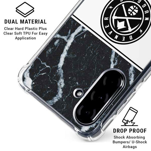 NBA Denver Nuggets Marble Galaxy A36 5G Clear Case