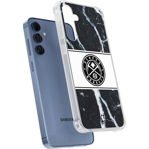NBA Denver Nuggets Marble Galaxy A55 5G Clear Case