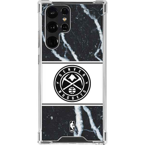NBA Denver Nuggets Marble Galaxy S23 Ultra Clear Case