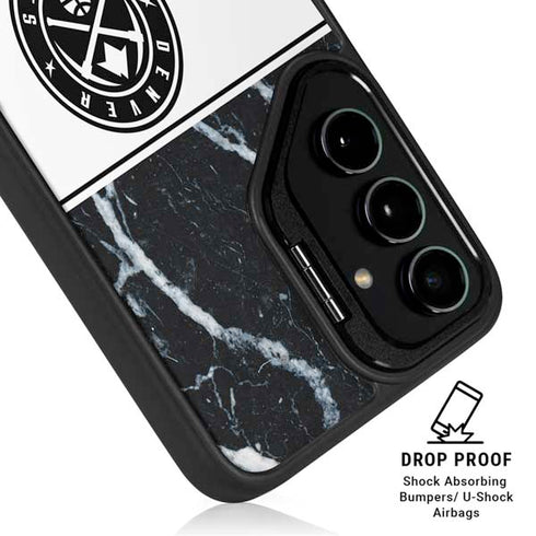 NBA Denver Nuggets Marble Galaxy S25 Kickstand Case