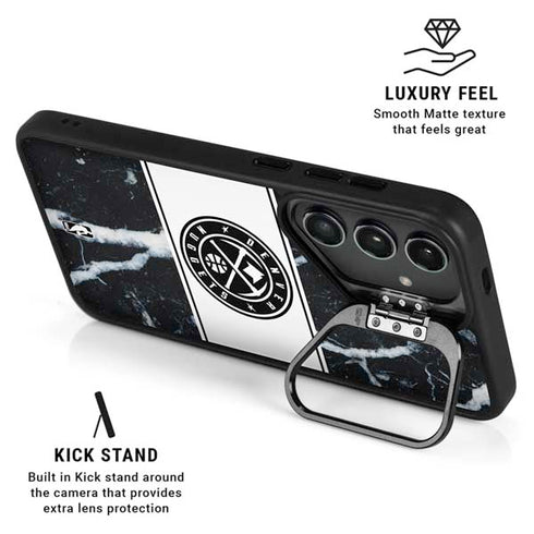 NBA Denver Nuggets Marble Galaxy S25 Plus Kickstand Case