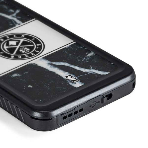 NBA Denver Nuggets Marble Galaxy S24 Plus Waterproof Case