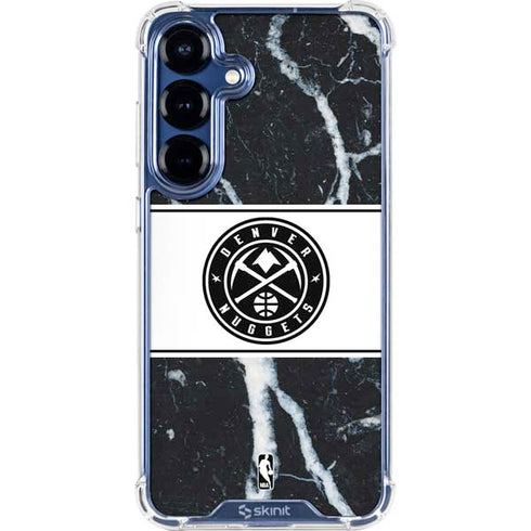 NBA Denver Nuggets Marble Galaxy S25 Plus Clear Case