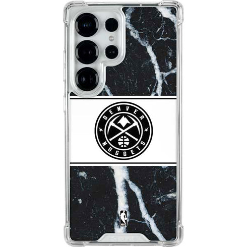 NBA Denver Nuggets Marble Galaxy S25 Ultra Clear Case