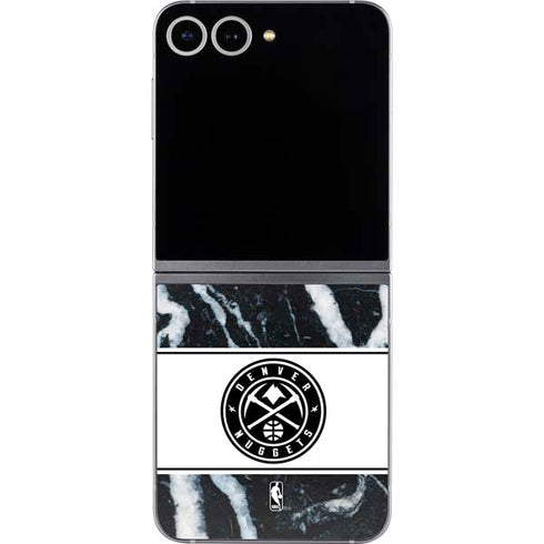 NBA Denver Nuggets Marble Galaxy Z Flip6 Skin